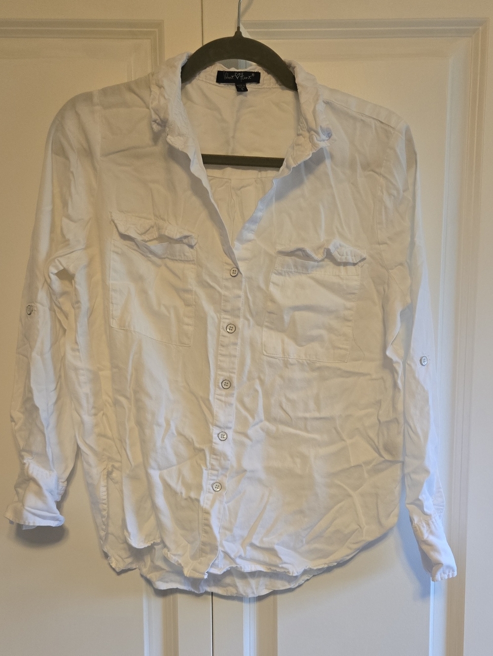 Velvet Heart White Lightweight Button Shirt